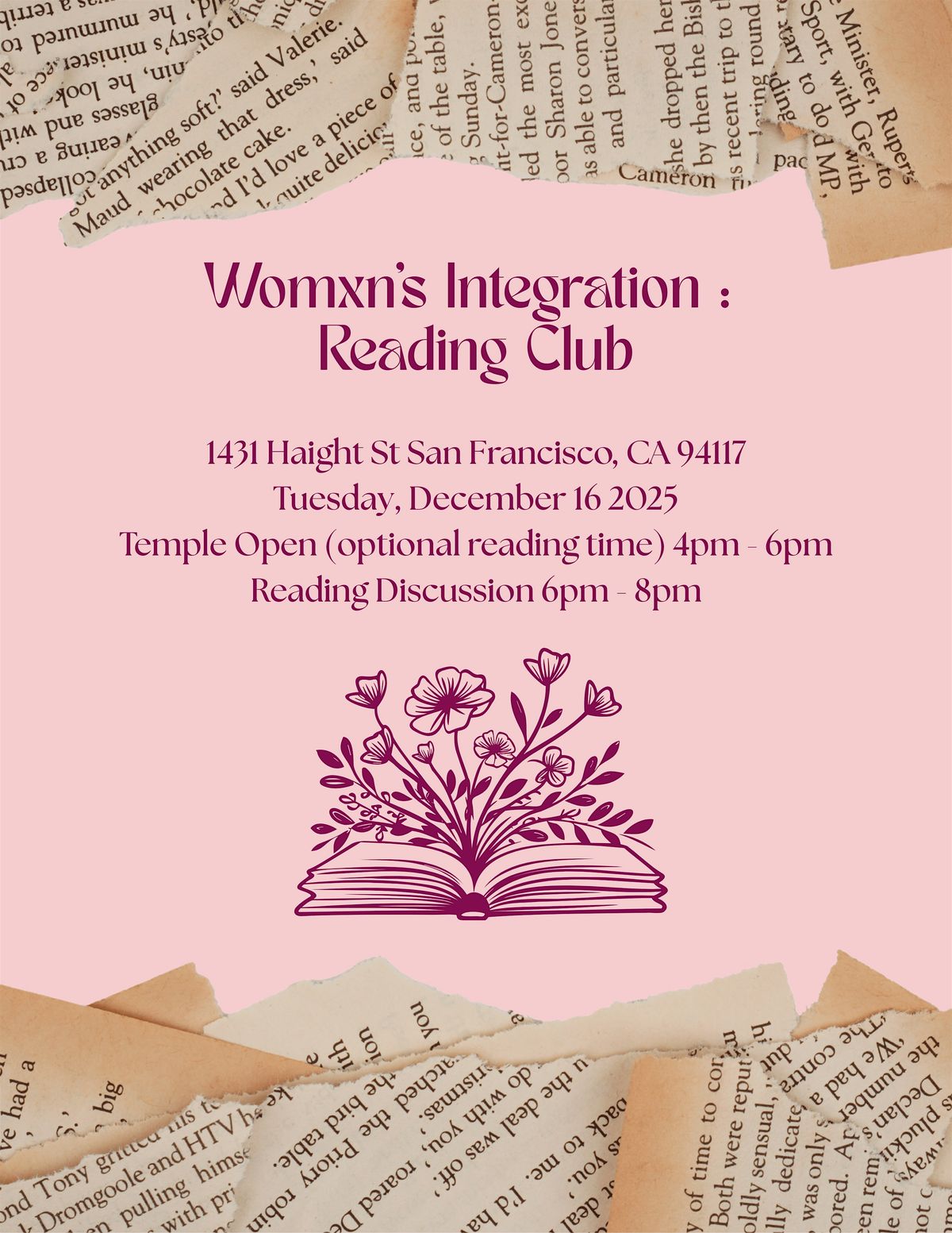 Womxn's Integration: Reading Club