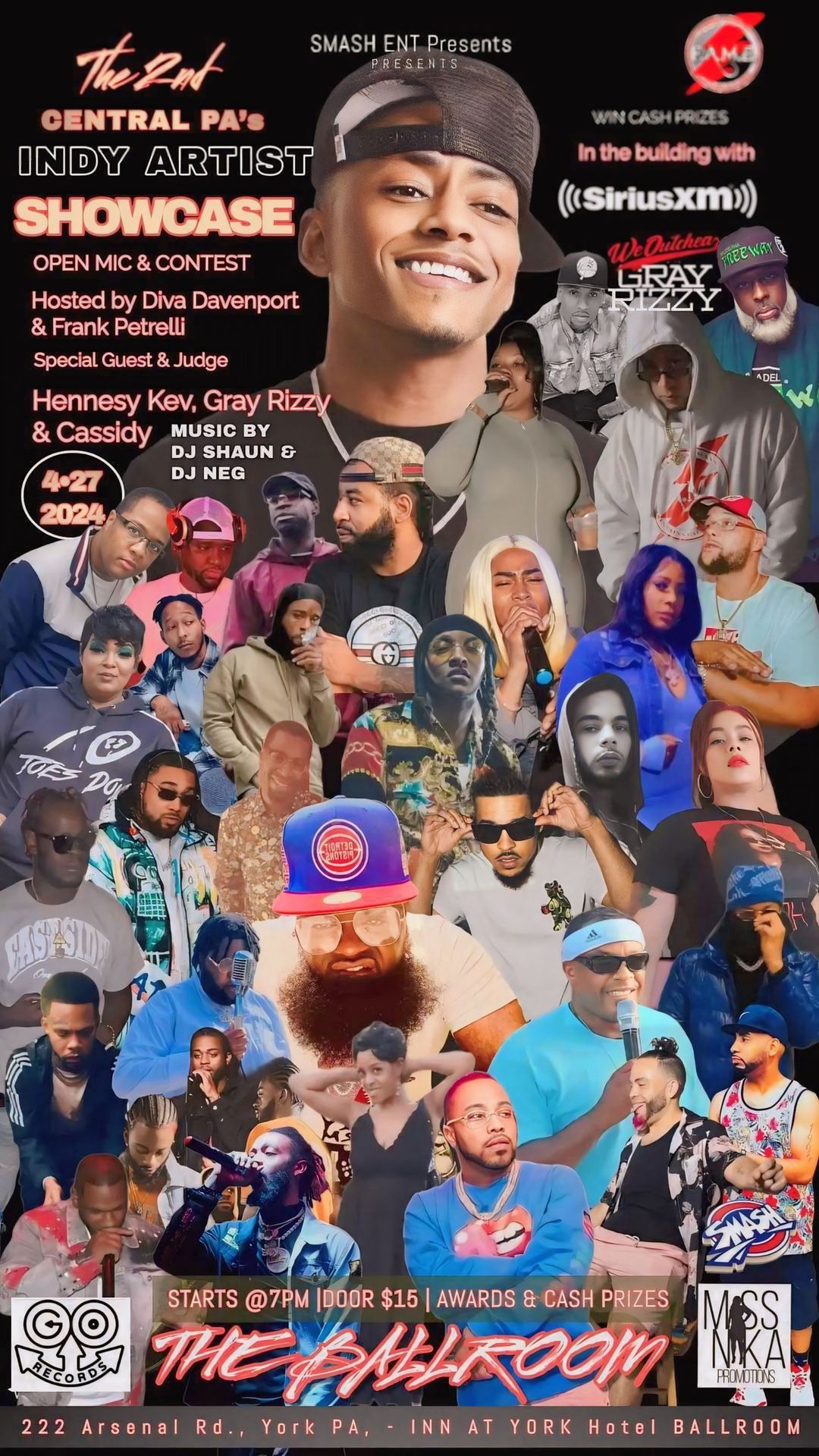 The 2nd CENTRAL PA\u2019s INDY ARTIST SHOWCASE with CASSIDY & SHADE 45\u2019s GRAY RIZZY 