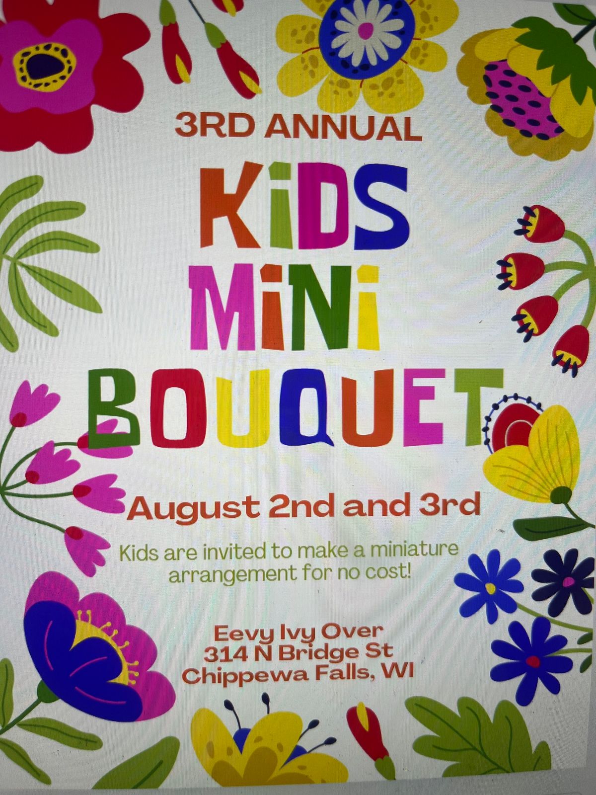 3rd Annual Kids Mini Bouquet Day