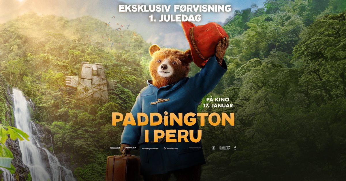 Paddington i Peru \/\/ Eksklusiv f\u00f8rpremiere 1. juledag! \ud83c\udf84\ud83d\udc3b\ud83c\udf4a