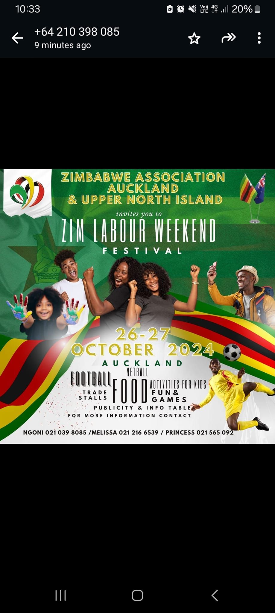 Zim labour weekend Festival