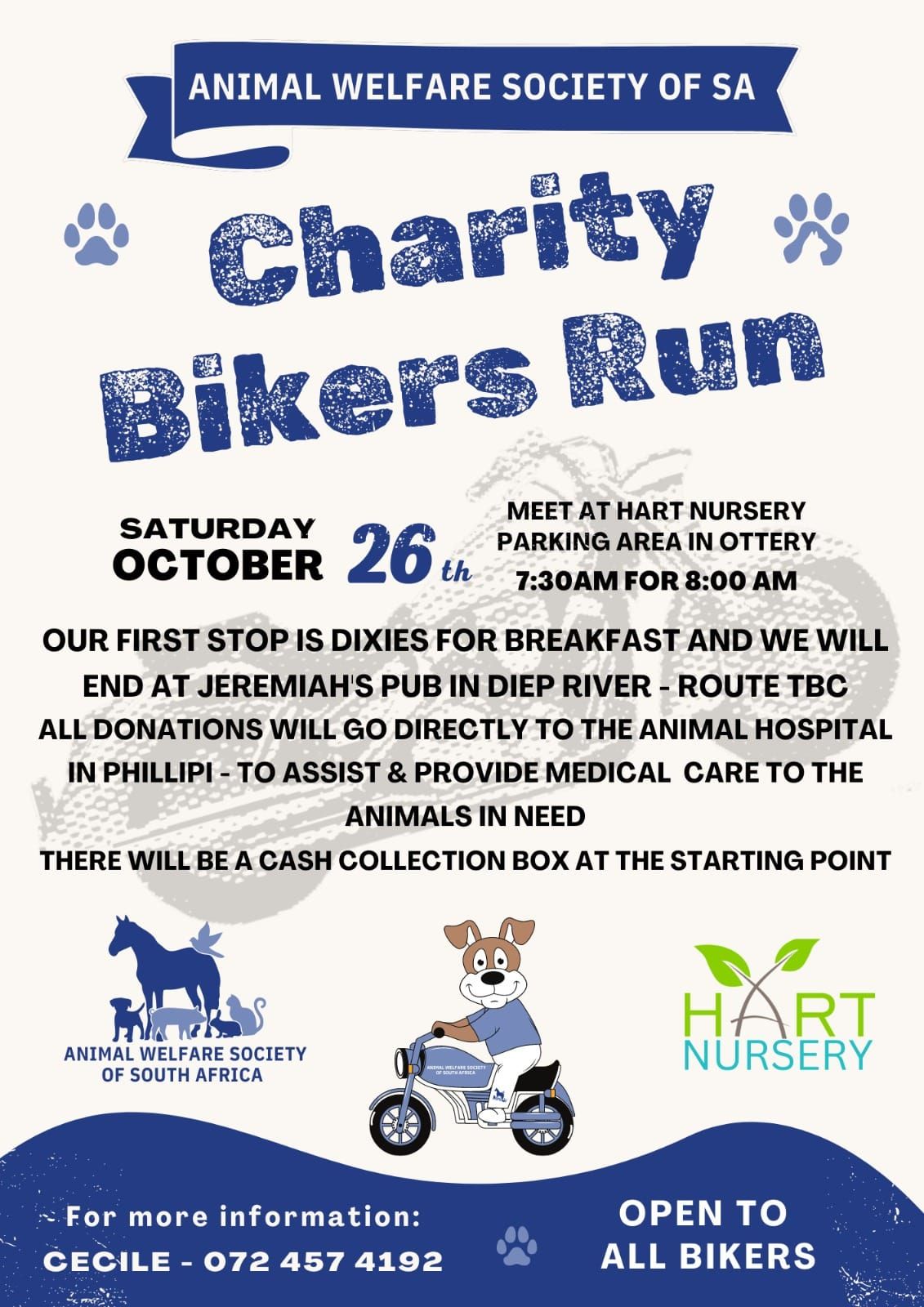 Bike Run for Animal Welfare Society of SA