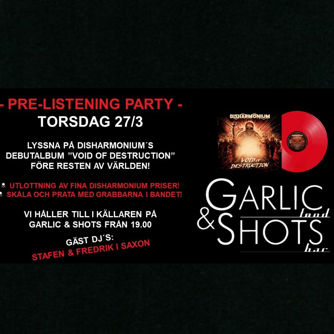 Pre-listening Party @ Garlic & Shots