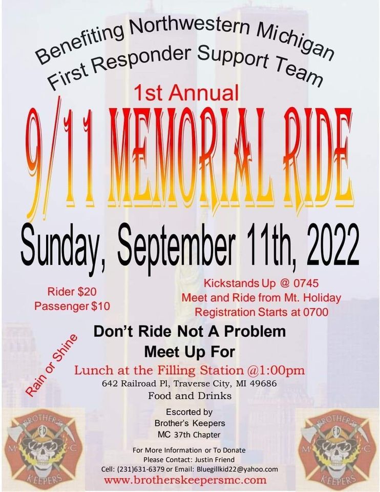 9/11 Memorial Ride, Mt. Holiday, Traverse City, 11 September 2022