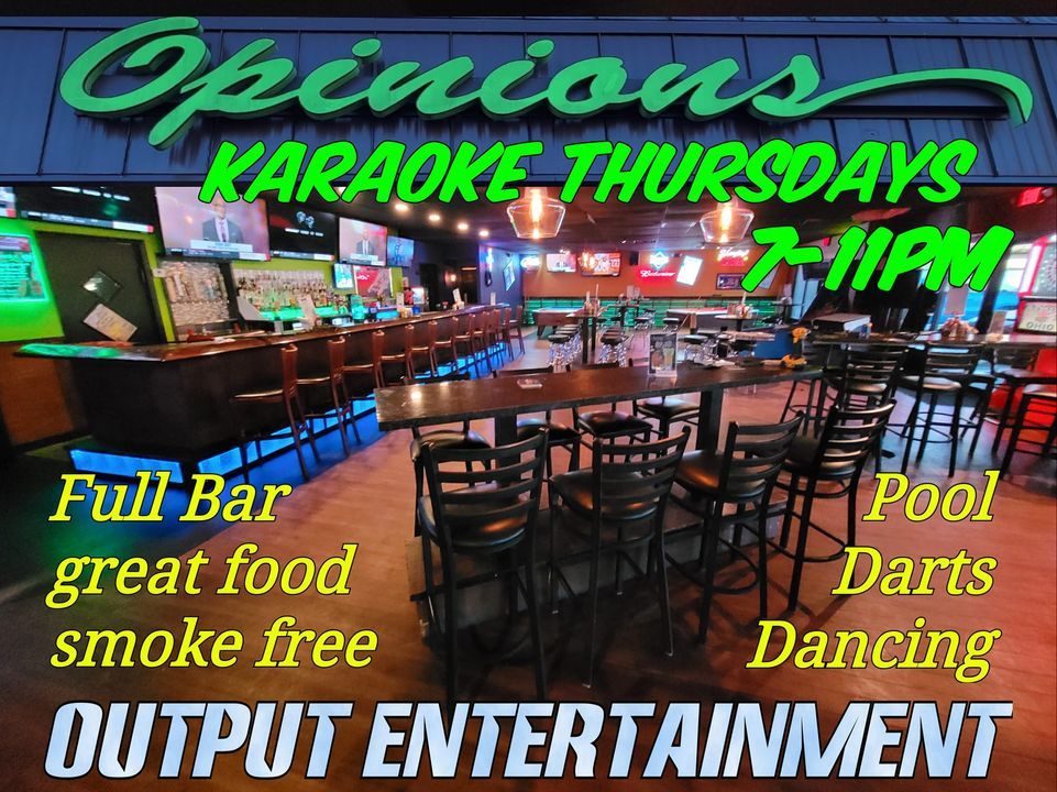 Karaoke With DJ Big B @ Opinions Sports Bar (Brooksville), Opinions ...