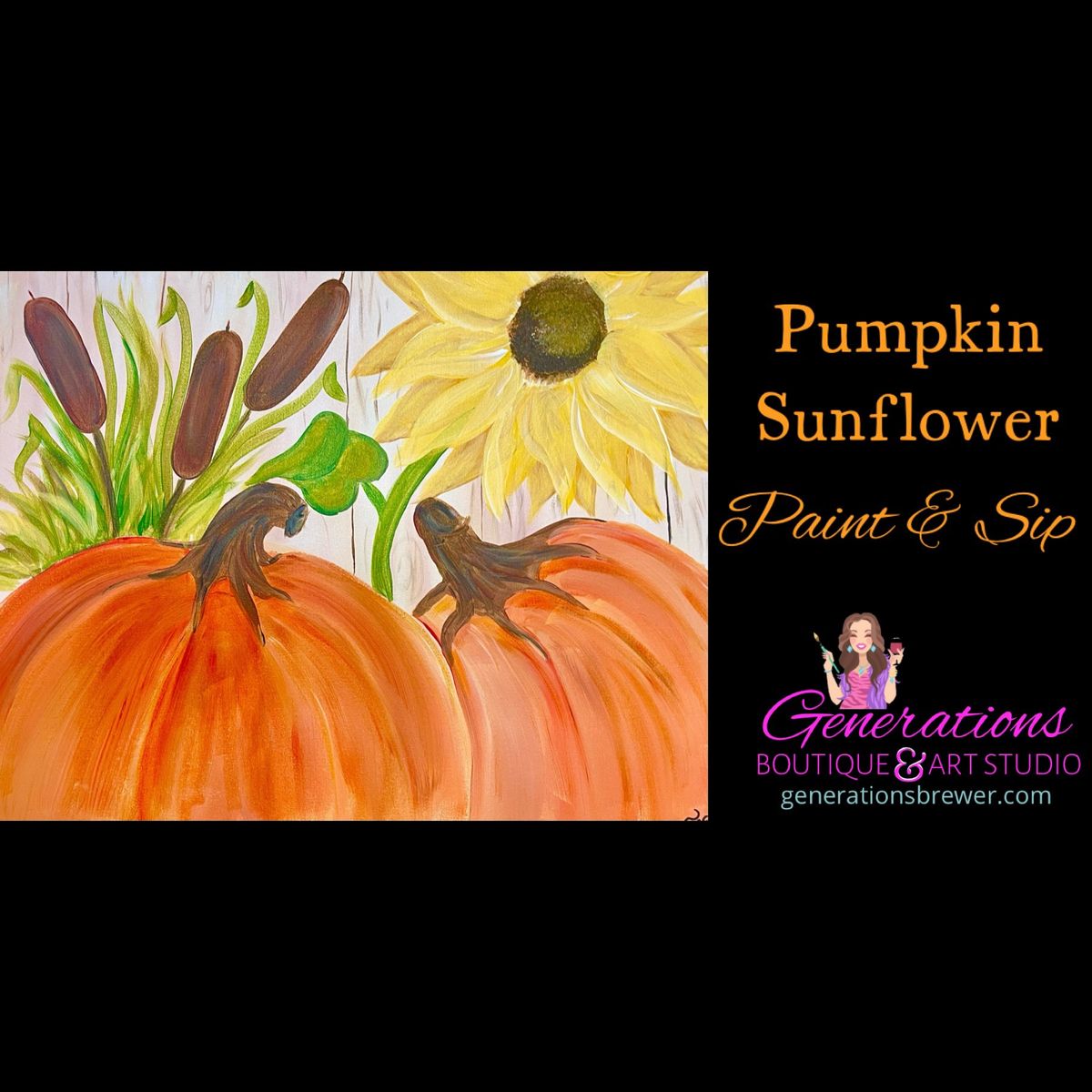 Pumpkin Sunflower Paint and Sip