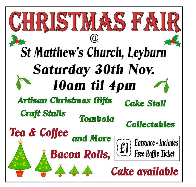 Christmas Fair at St Matthew's Church Leyburn