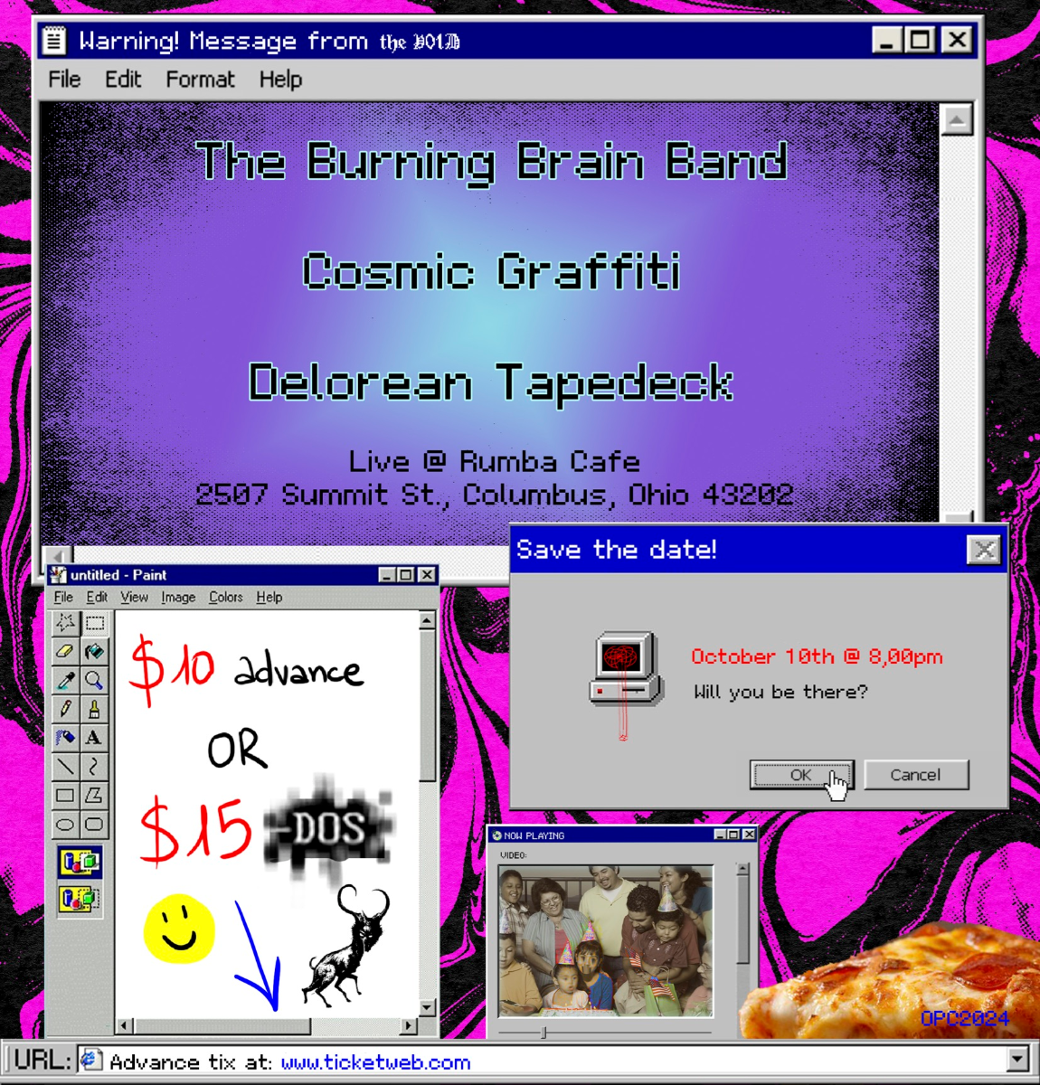 Burning Brain Band * Cosmic Graffiti * Delorean Tapedeck