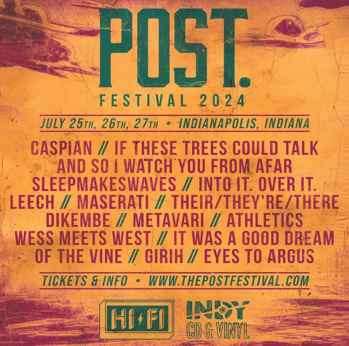 Post. Festival: Caspian  If These Trees Could Talk & And So I Watch You From Afar - Weekend Pass