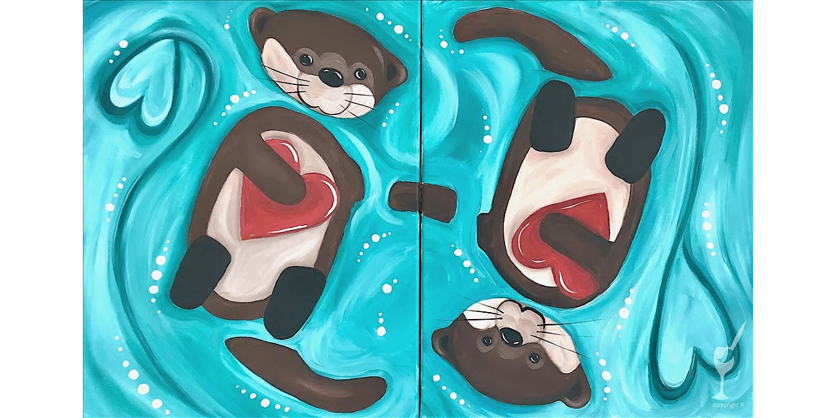 Forever Floating Otter Pals - Paint and Sip in Houston | Classpop!\u2122