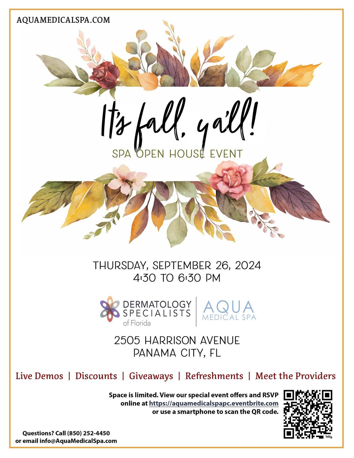 It's Fall, Y'all Spa Open House Event - Panama City