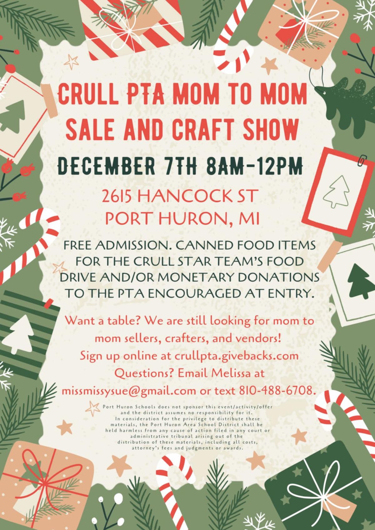 Mom to Mom Plus Holiday Craft & Vendor Sale