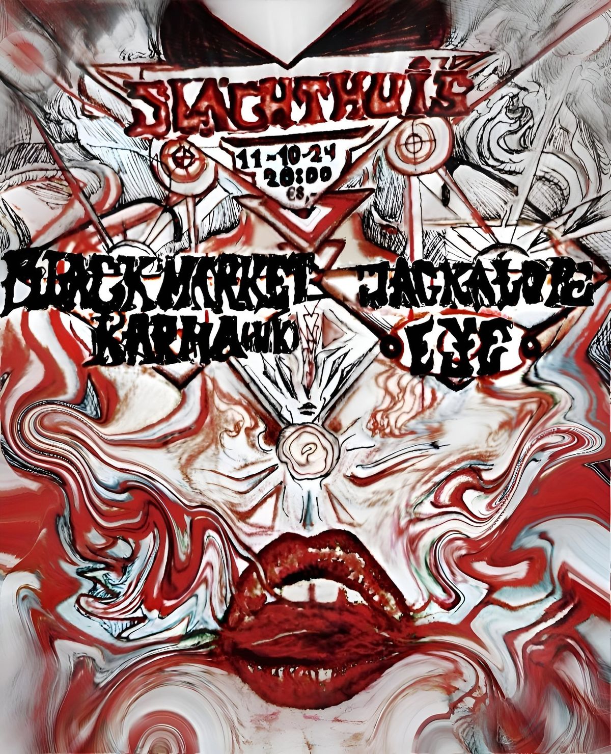 Black Market Karma (UK) + Jackalope Eye (single release) \/\/ SLACHTHUIS