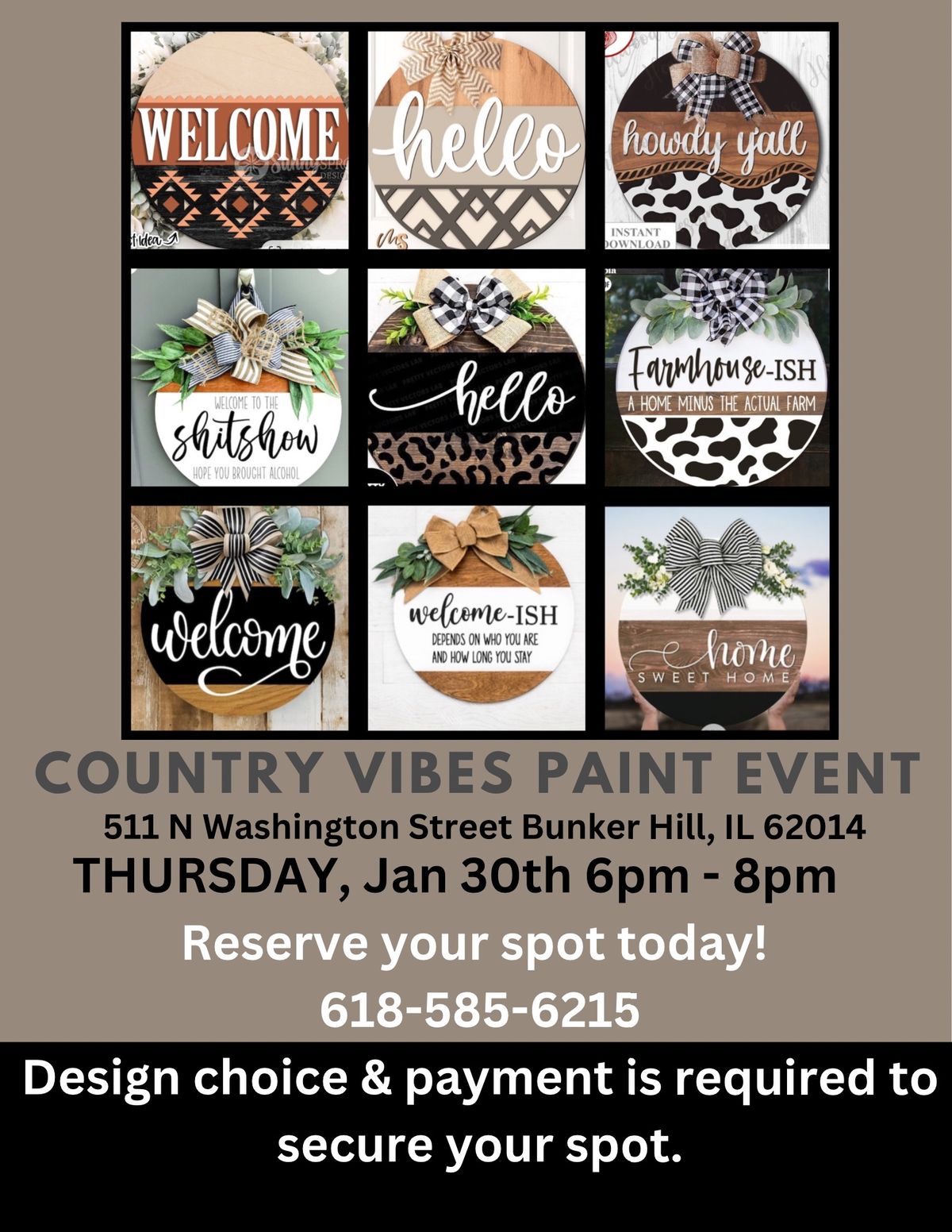 Country Vibes Paint Event