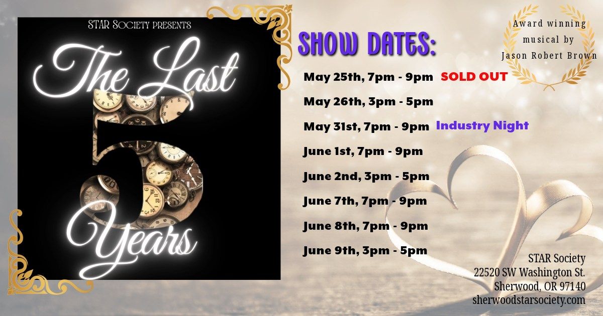 The Last 5 Years Musical - multiple dates!