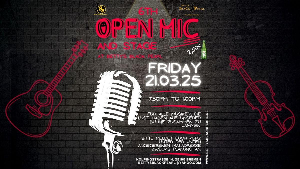 6th Open Mic & Stage Night