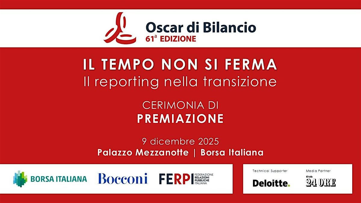 Oscar di Bilancio | CERIMONIA DI PREMIAZIONE | Milano