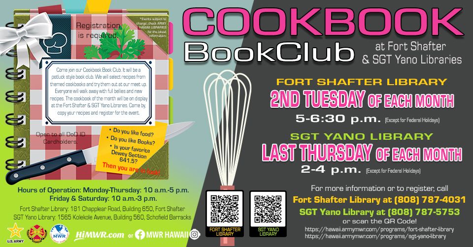 Fort Shafter Library: Cookbook Book Club