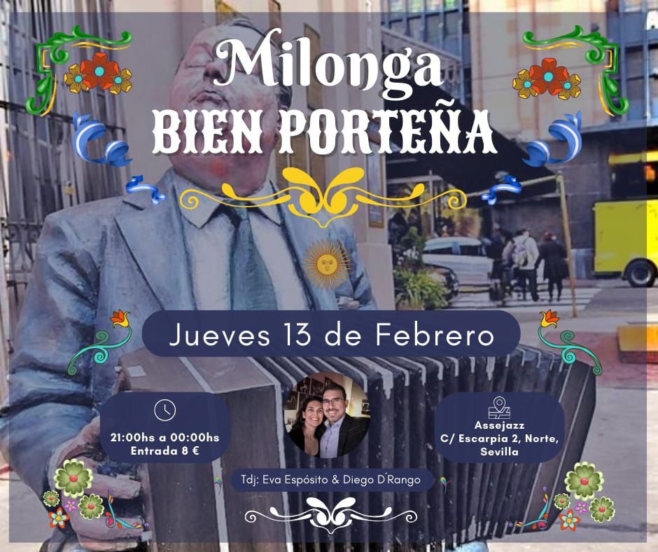 Milonga Bien Porte\u00f1a Jueves 13 de Febrero 