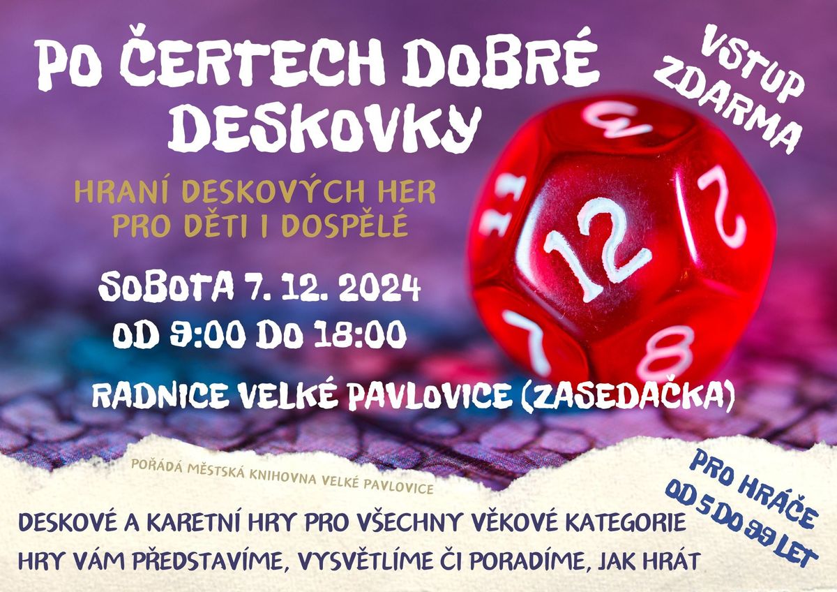 Po \u010dertech dobr\u00e9 deskovky! - hran\u00ed deskov\u00fdch her pro d\u011bti i dosp\u011bl\u00e9