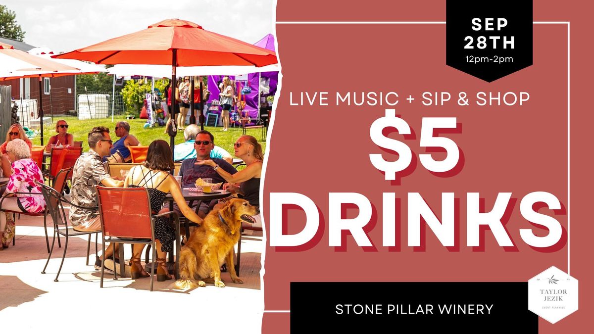 Fall into $5 Drinks @ Stone Pillar Winery | September 28, 2024