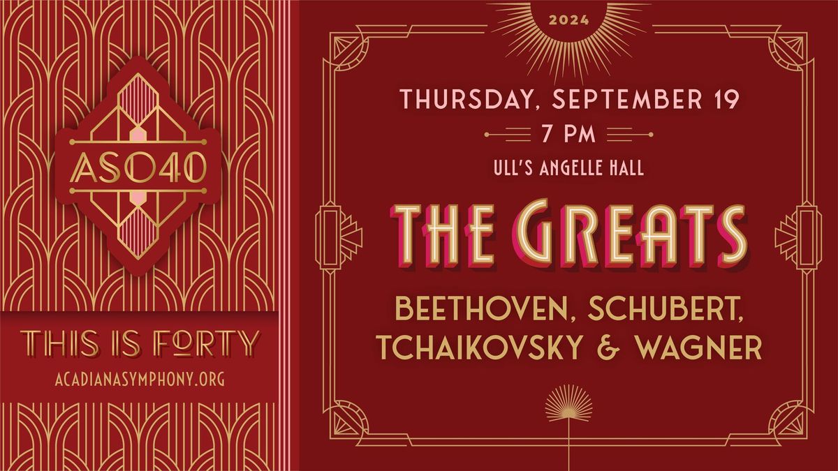The Greats: Beethoven, Schubert, Tchaikovsky & Wagner