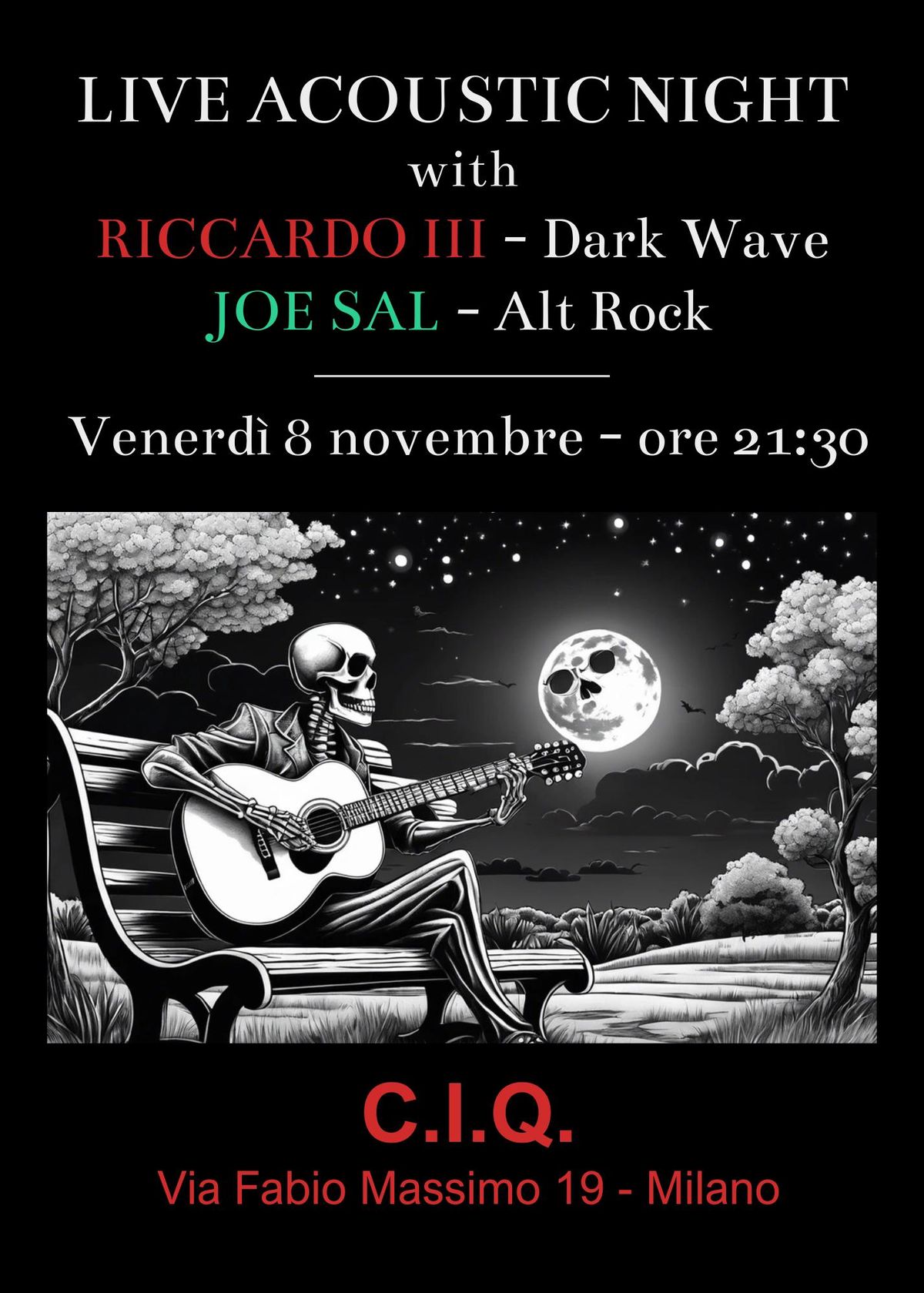 Live Acoustic Night with Riccardo III + Joe Sal