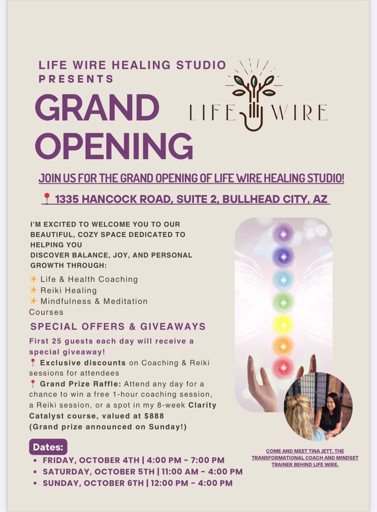 Life Wire Healing Studio Grand Opening 