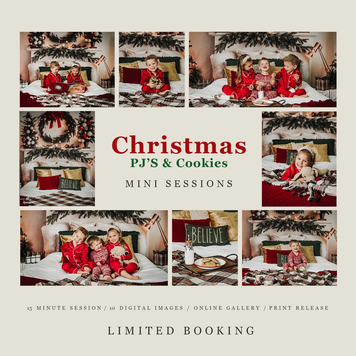 Christmas PJ's & Cookies - Holiday Bed 