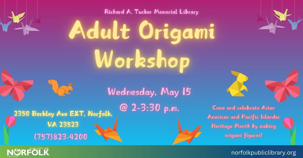 Adult Origami Workshop