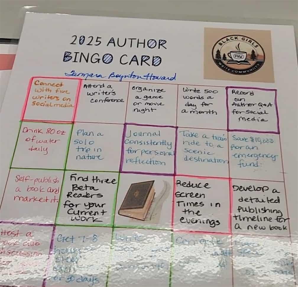 Visioning 2026: Author Bingo Card Party (PNW Black Girls Write)