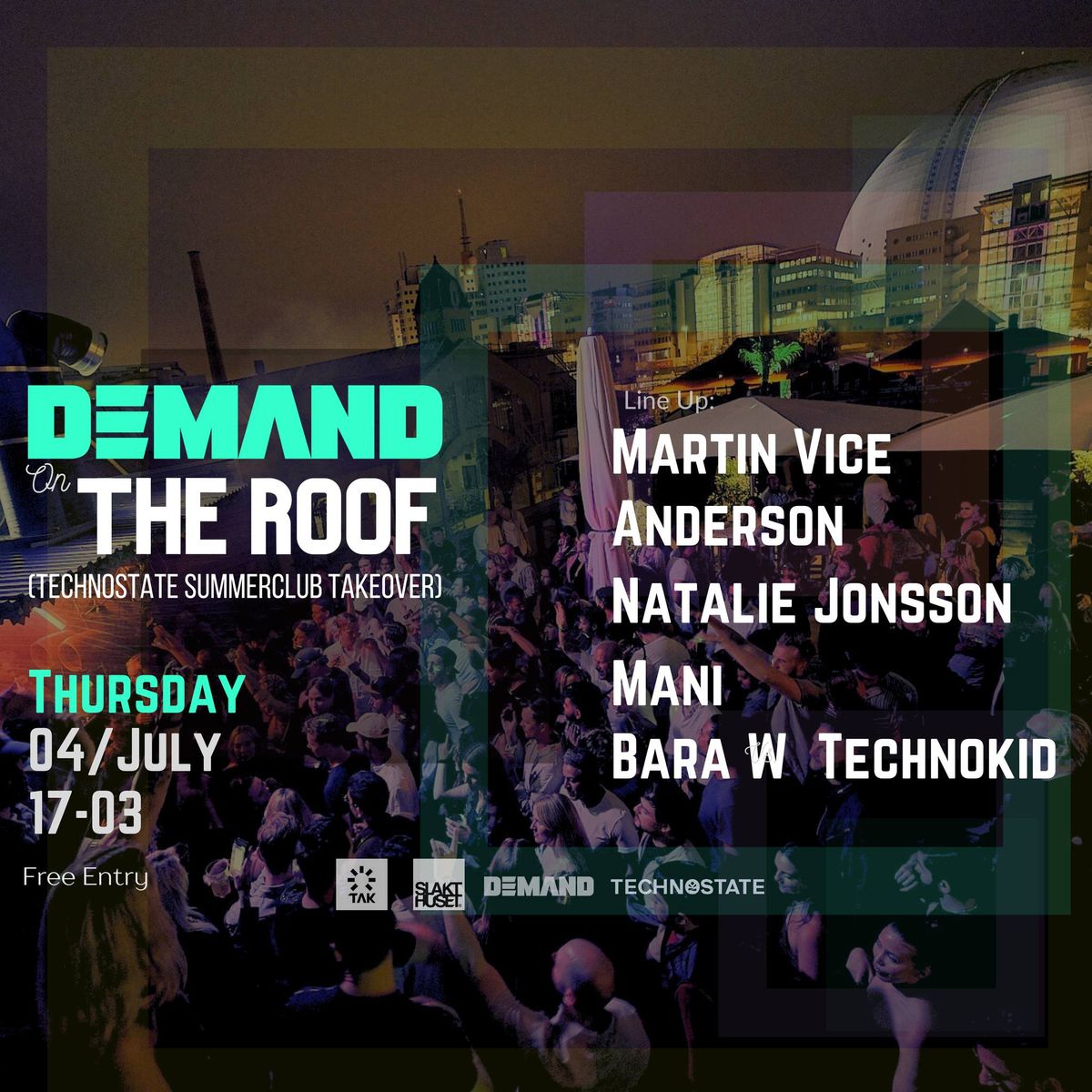 DEMAND on the Roof | Technostate Summer Club Takeover