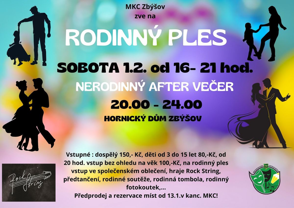 RODINN\u00dd PLES + AFTER PARTY PRO V\u0160ECHNY