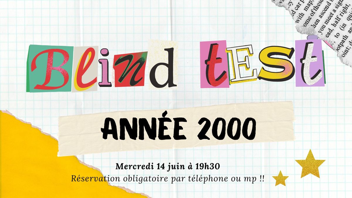 BLINDTEST ANNEES 2000 @ PATCHWORK CAFE