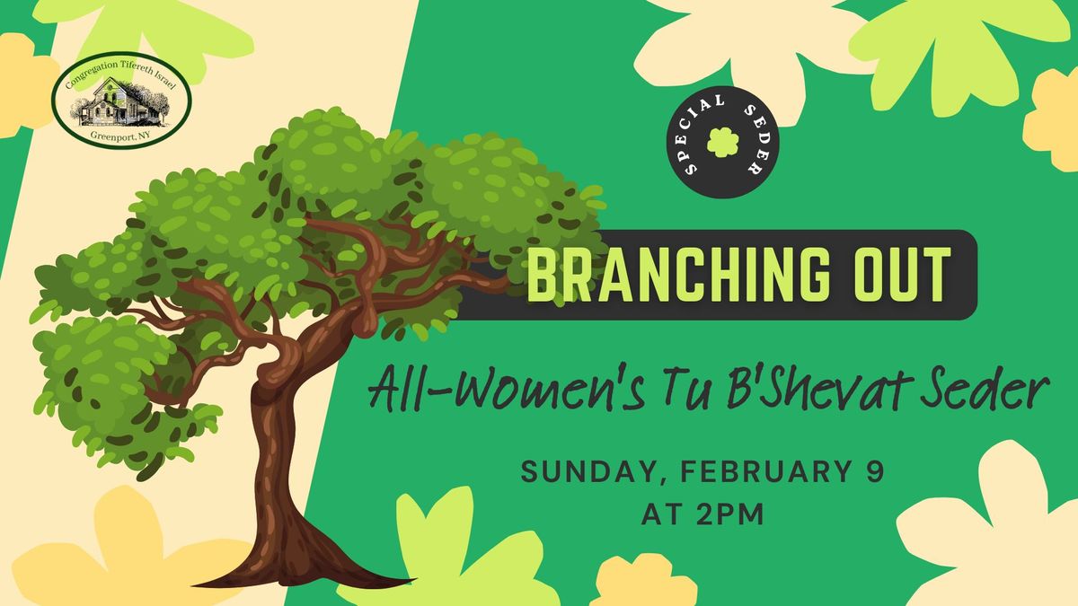 All-women's Tu B'Shevat Seder on Sunday, February 9 at 2PM