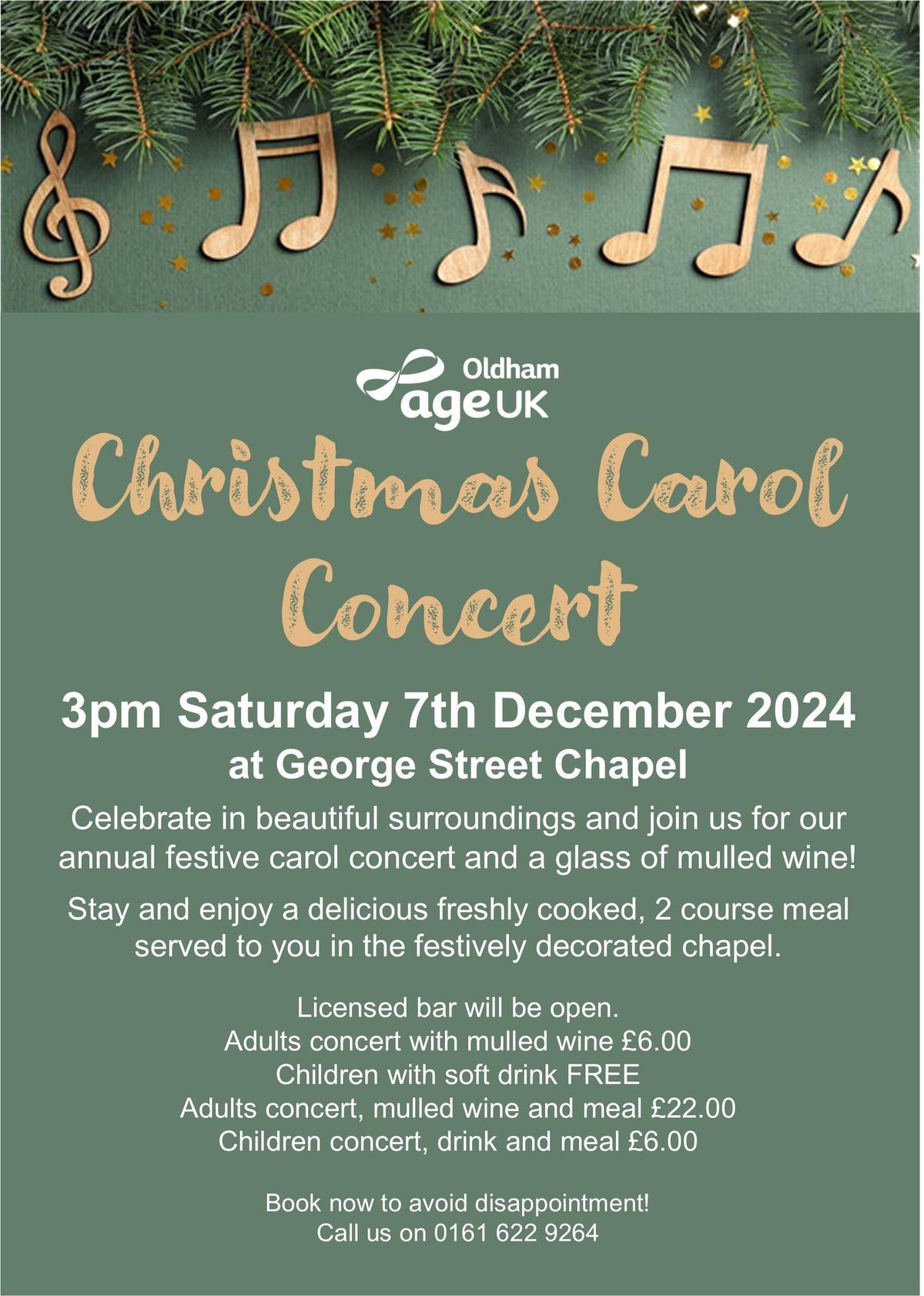 Age UK Oldham\u2019s Christmas Carol Concert