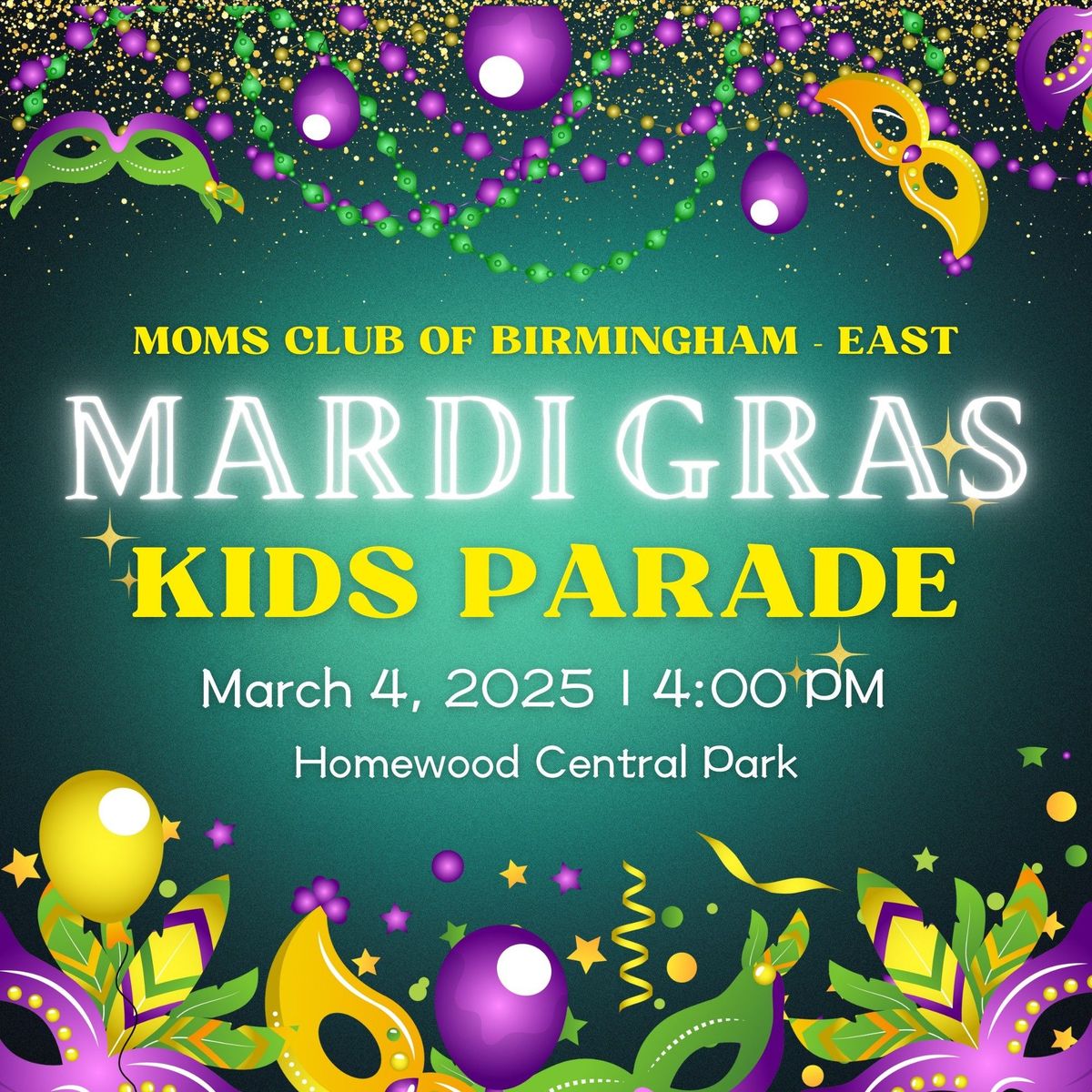 MOMS Club Mardi Gras Kids Parade