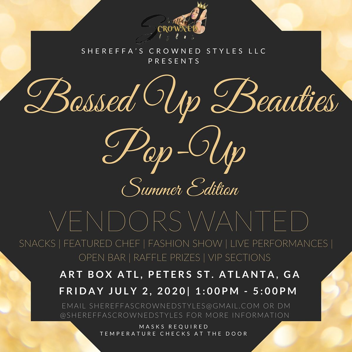 Bossed Up Beauties Pop-Up Shop Summer Edition VENDORS WANTED!