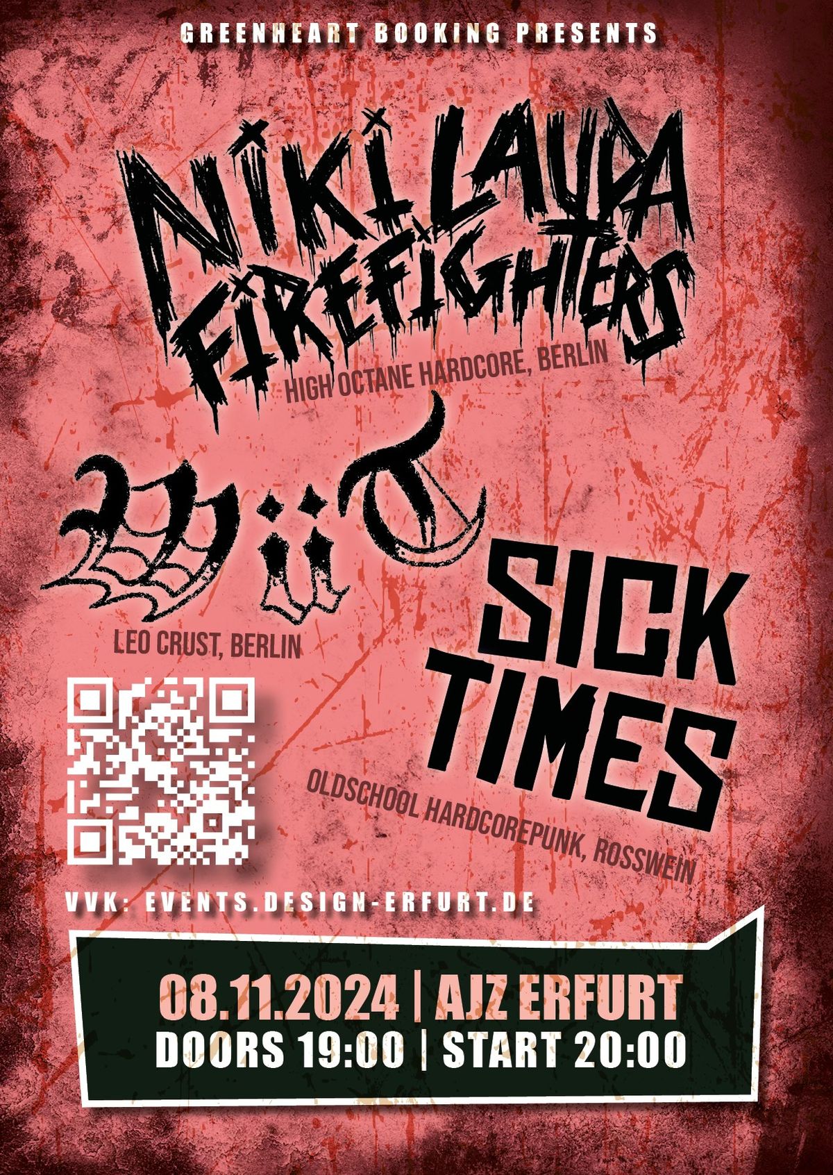 NIKI LAUDA FIREFIGHTERS, W\u00fcT, SICK TIMES @ AJZ ERFURT 08.11.2024