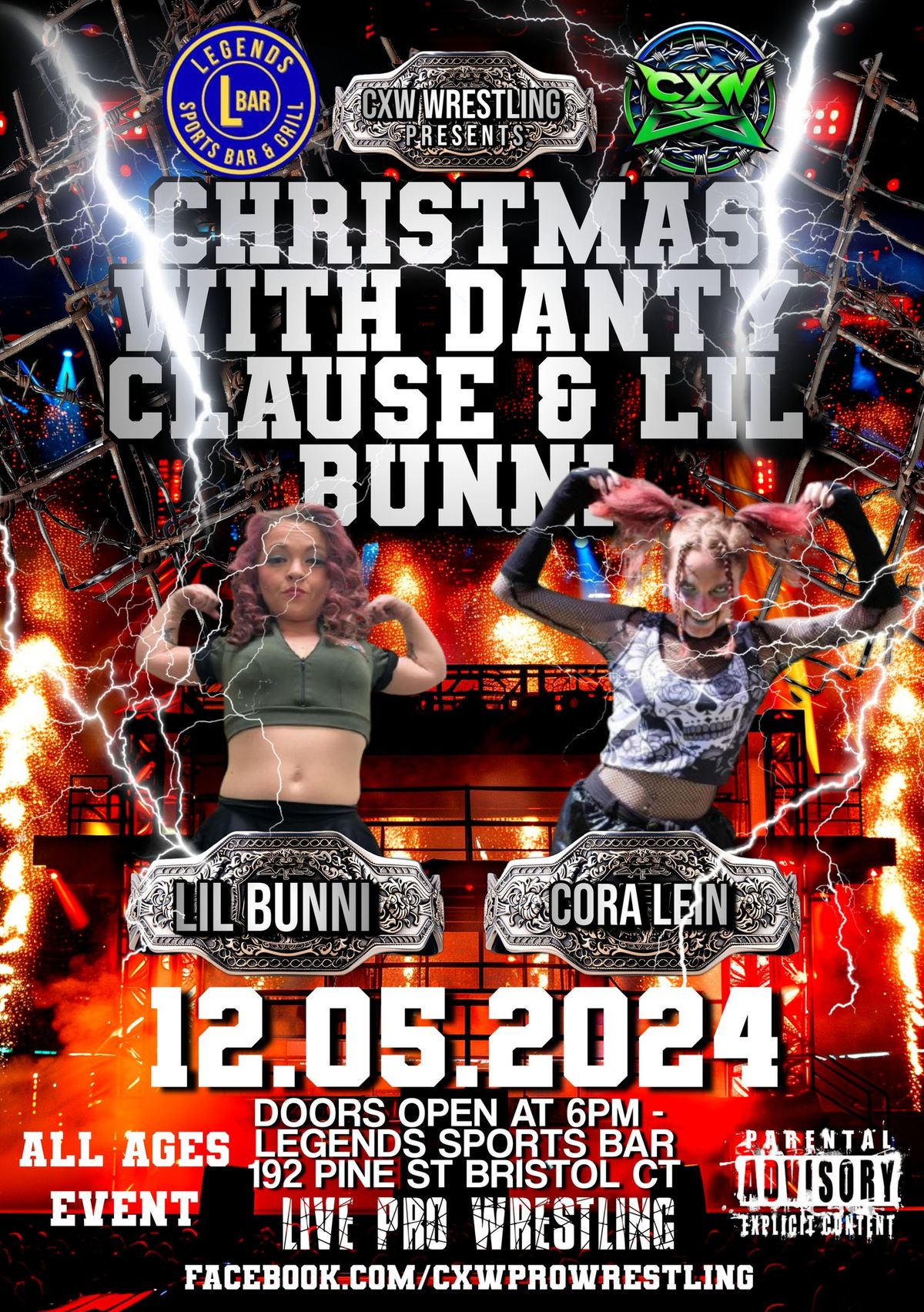 CXW Christmas With Danty Clause & Lil Bunni (live Pro Wrestling)