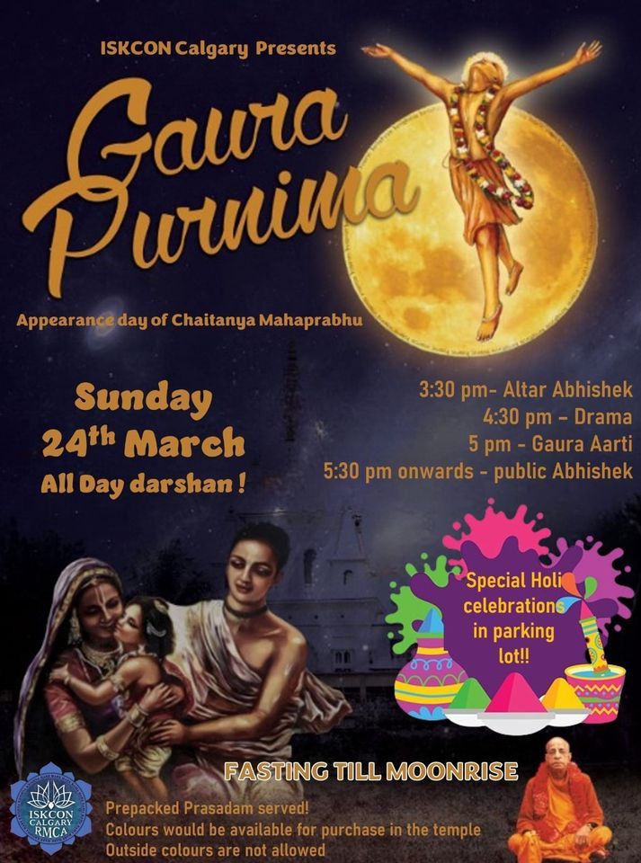 Gaura Purnima 2024, 313 4th Street NE, Calgary, AB, Canada, 24 March 2024