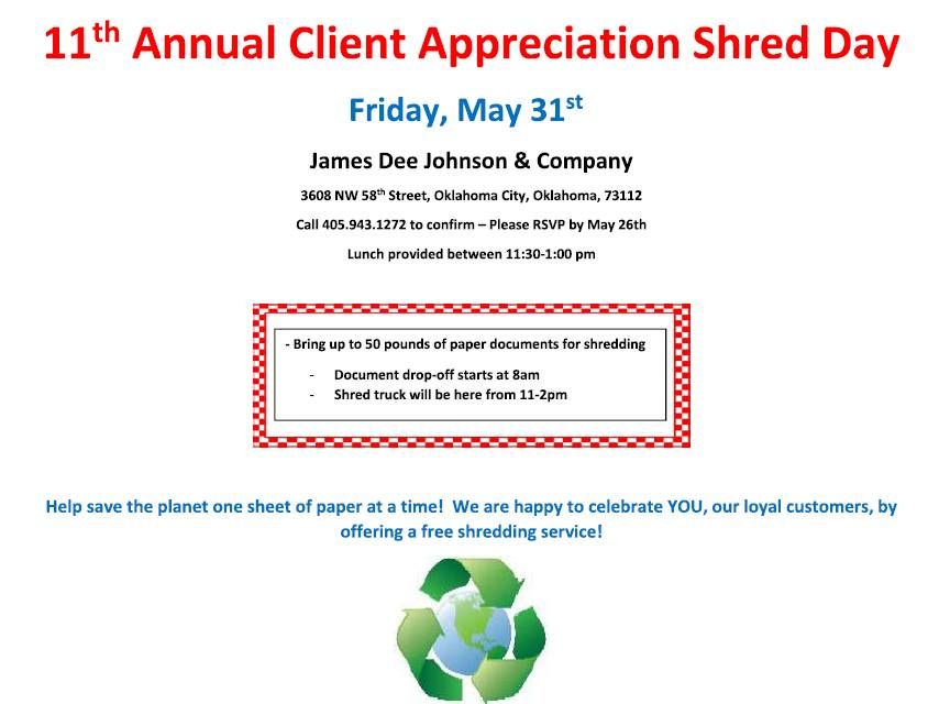 Client Appreciation and Shred Event