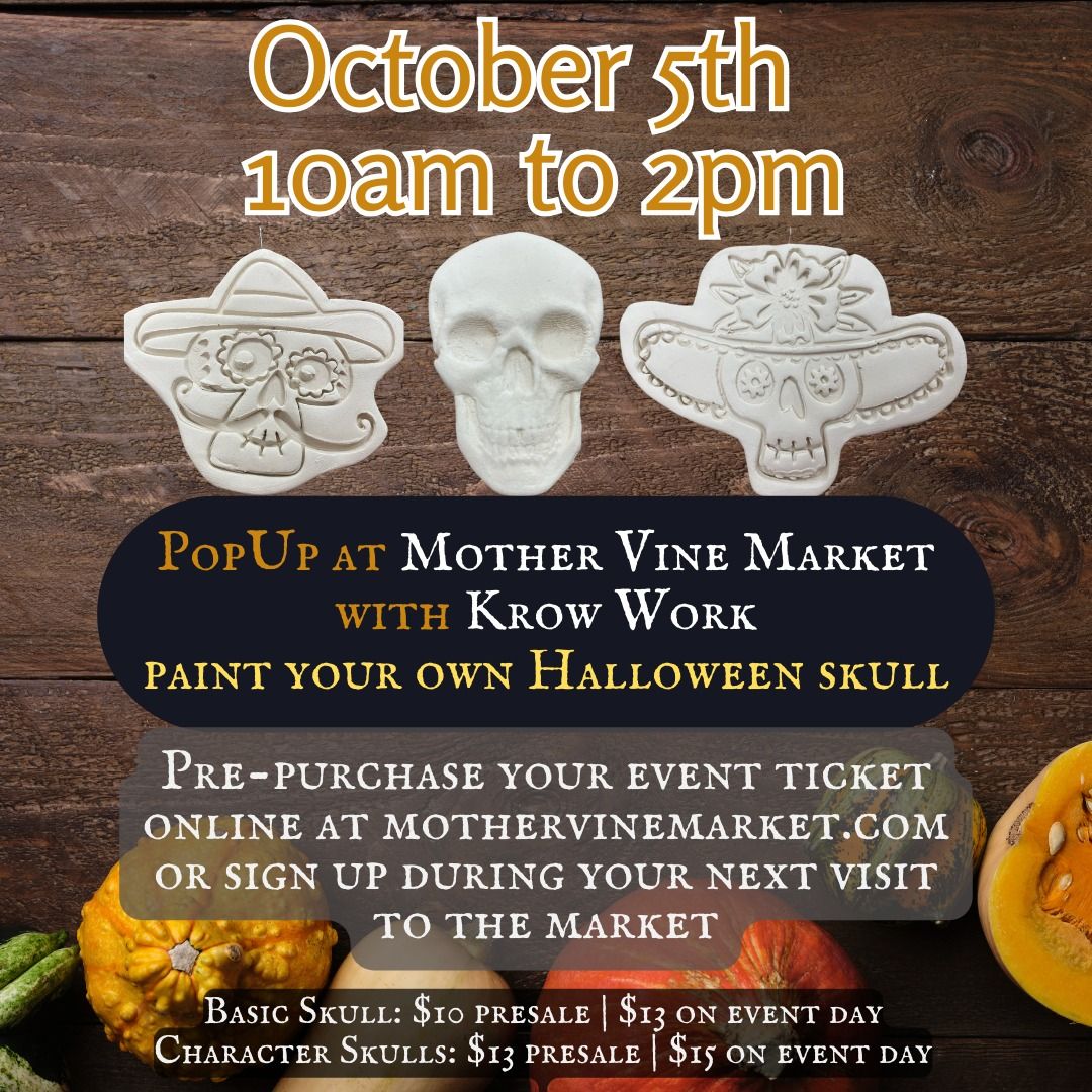 Spooktacular Pottery PopUp with Krow Work!