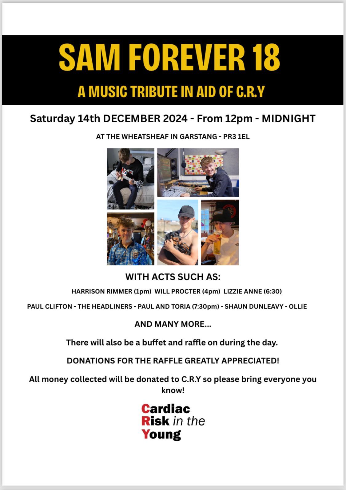 SAM FOREVER 18 - A Music Tribute In Aid of C.R.Y