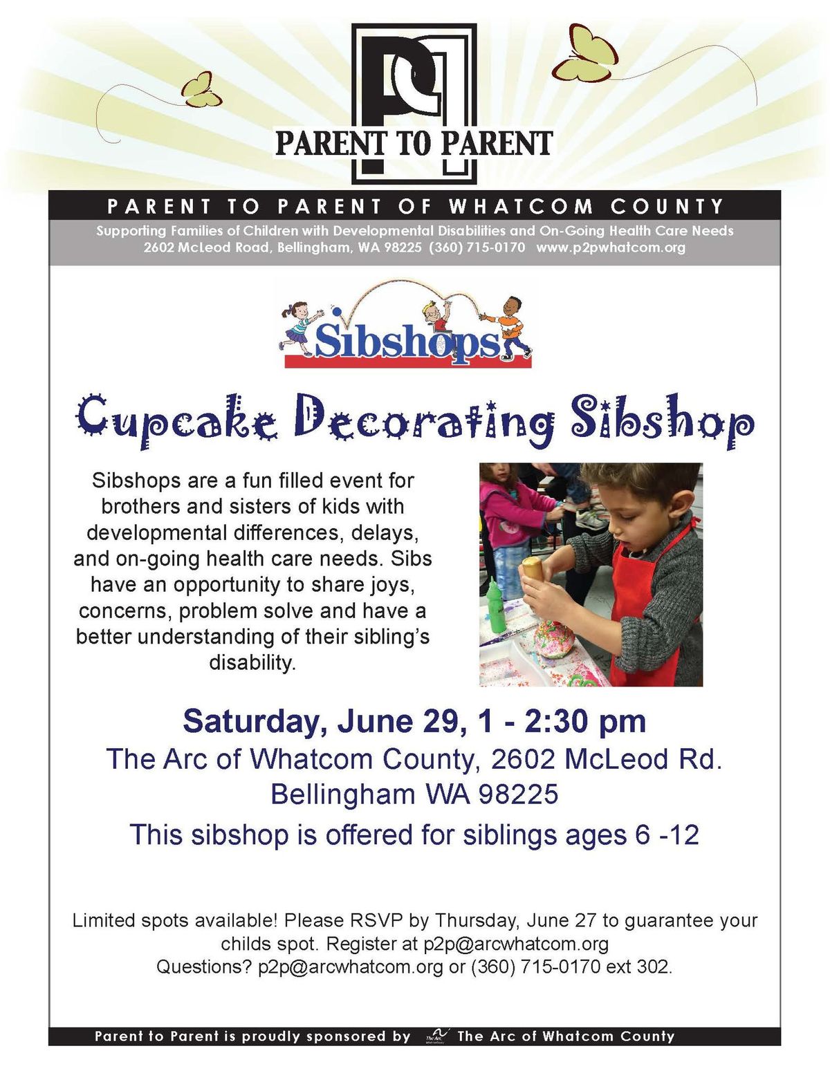 Cupcake Decorating Sibshop