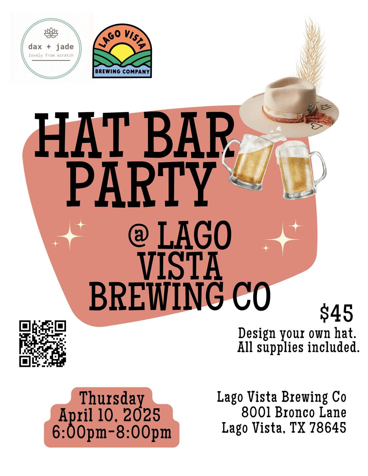 Hat Bar Party @ Lago Vista Brewing Co