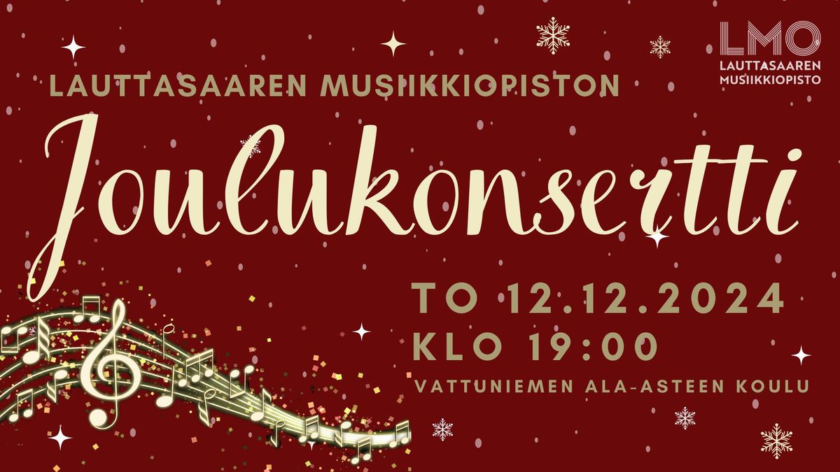 Lauttasaaren musiikkiopiston joulukonsertti