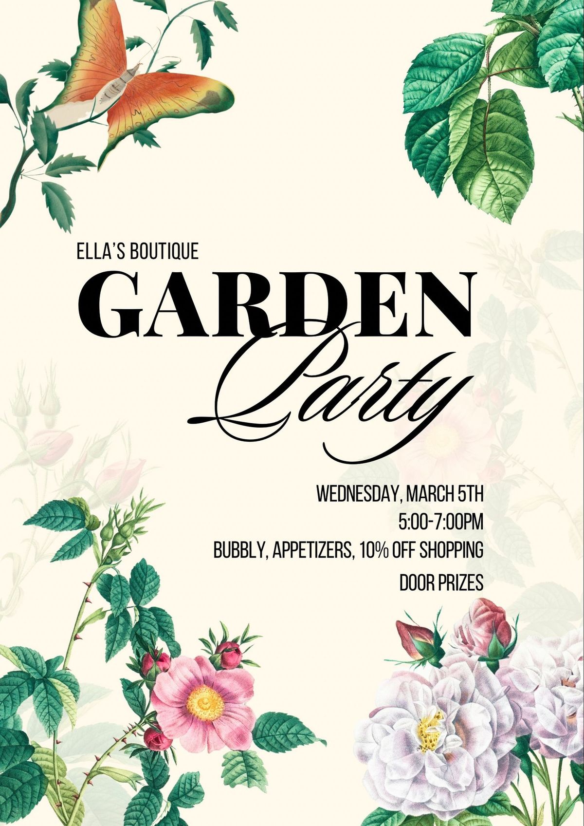 Garden Party Social at Ella's  \ud83c\udf3a