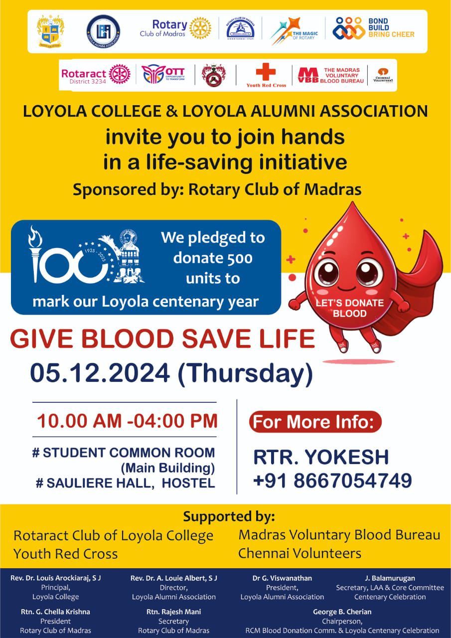 Loyola College Blood Donation Drive