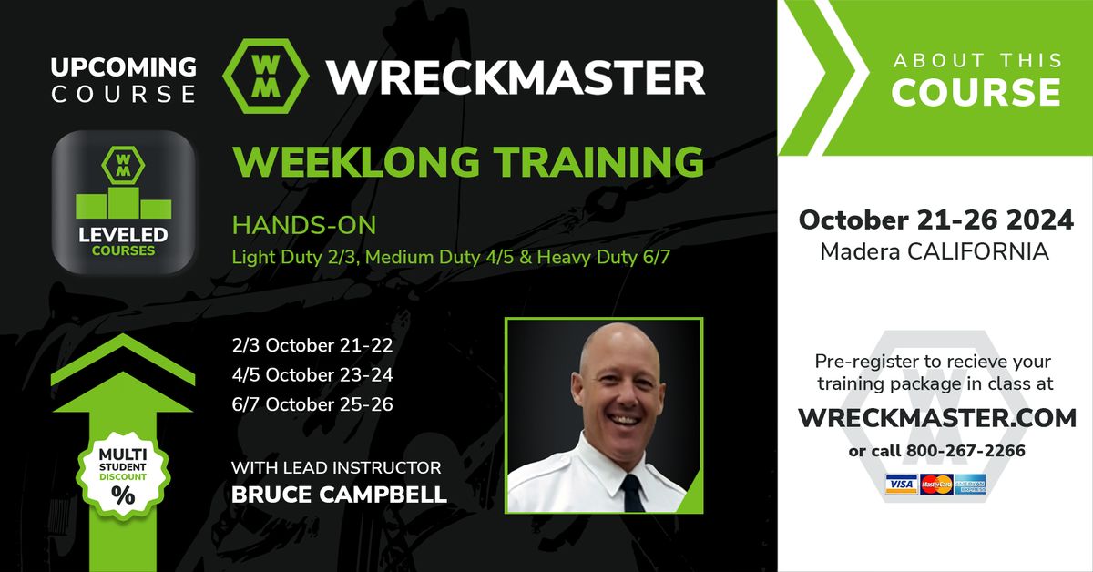 WEEKLONG TRAINING, Madera CA October 21-26 2024